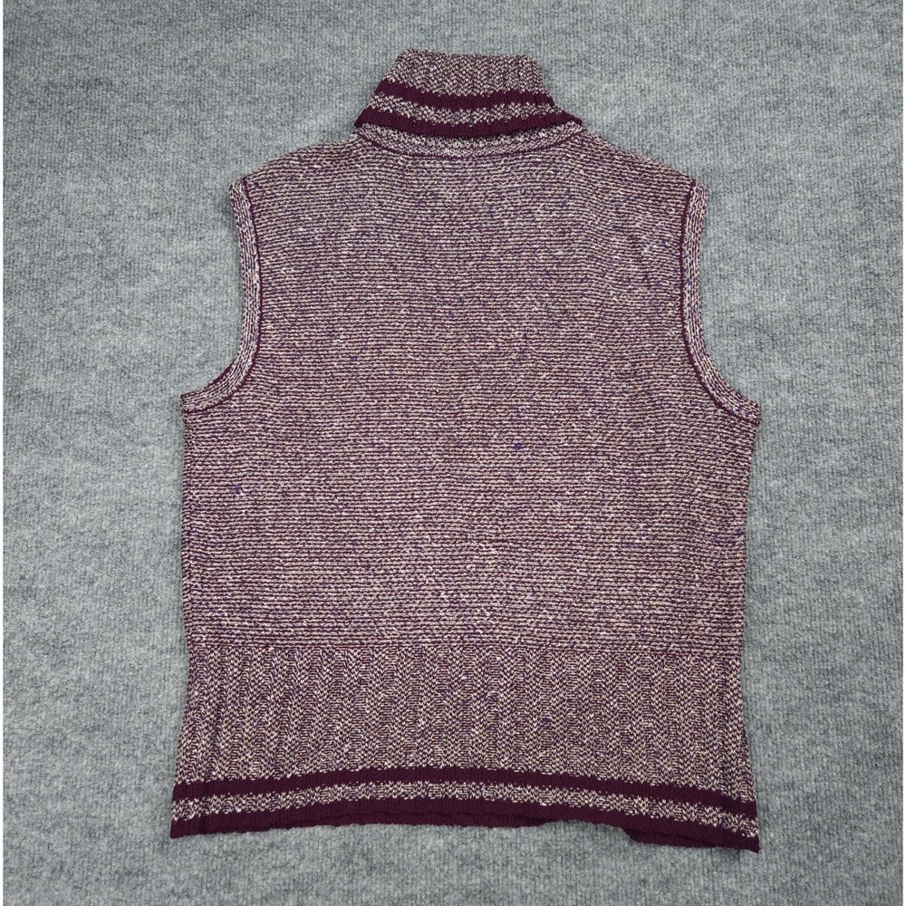 St. John Sport Sweater Vest Women's Medium Red Embroidered Wool Angora *